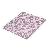 Scroll-Damask Großmuster Mauve auf Rosa Fliese (Seite)