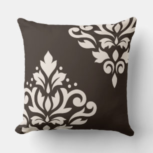 Scroll Damask Kunst, Dichtung und Musik Kissen