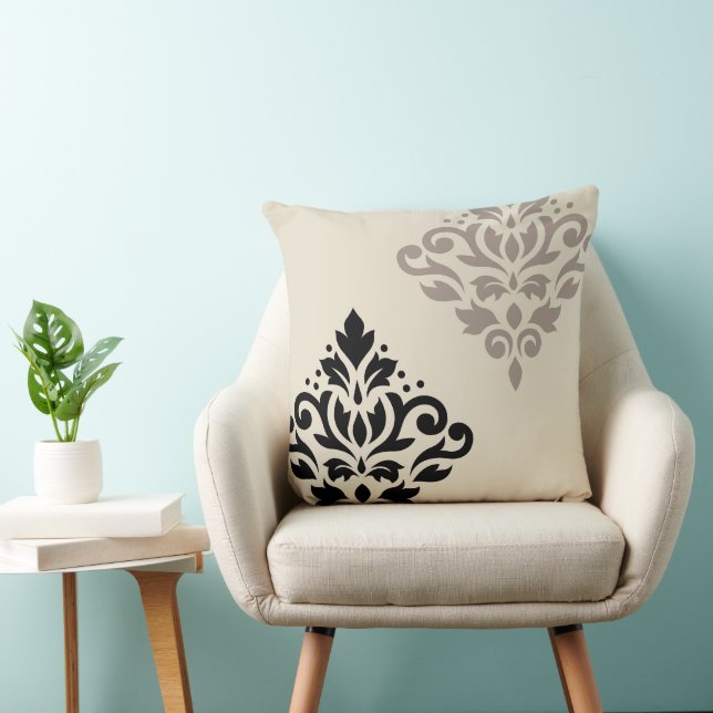 Scroll Damask Kunst, Dichtung und Musik Kissen (Stuhl )