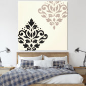 Scroll Damask Kunst, Dichtung und Musik Leinwanddruck (Insitu (Schlafzimmer))