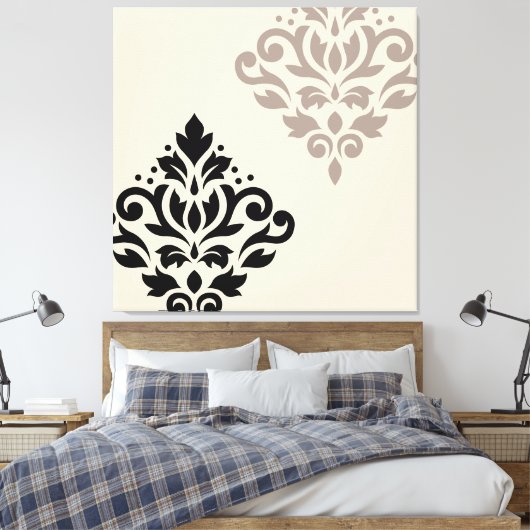Scroll Damask Kunst, Dichtung und Musik Leinwanddruck (Insitu (Schlafzimmer))