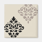 Scroll Damask Kunst, Dichtung und Musik Magnet (Vorne)
