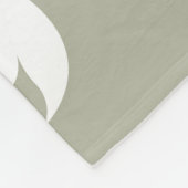 Scroll-Damask-Kunst I Weiß auf Grün Fleecedecke (Ecke)