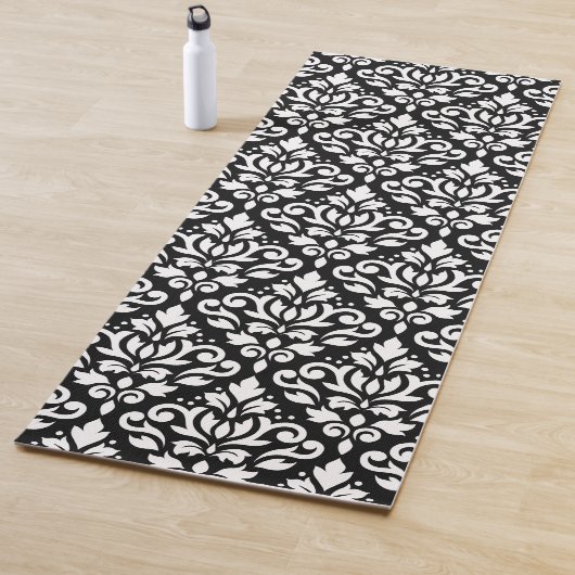 Scroll Damask Lg Muster Weiß auf Schwarz Yogamatte (Beispiel)