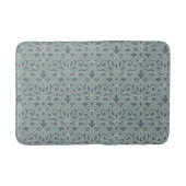 Scroll Damask Muster (Kontur) Creme Blues Aquamari Badematte (Vorderseite)