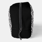 Scroll Damask Muster Schwarz auf Weiß Waschbeutel (Rechts)