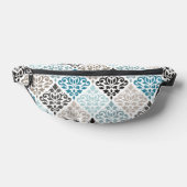 Scroll Damask Muster Tees Browns White Bauchtasche (Ablage )