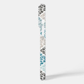 Scroll Damask Muster Tees Browns White Case-Mate iPhone Hülle (Rückseite / Links)