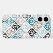 Scroll Damask Muster Tees Browns White Case-Mate iPhone Hülle (Rückseite (Horizontal))