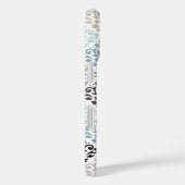 Scroll Damask Muster Tees Browns White Case-Mate iPhone Hülle (Rückseite / Rechts)