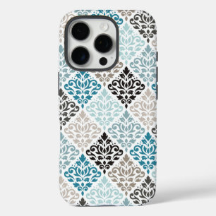 Scroll Damask Muster Tees Browns White iPhone 16 Pro Hülle