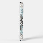 Scroll Damask Muster Tees Browns White Case-Mate iPhone Hülle (Rückseite / Rechts)