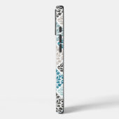Scroll Damask Muster Tees Browns White Case-Mate iPhone Hülle (Rückseite / Links)