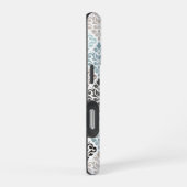 Scroll Damask Muster Tees Browns White iPhone Hülle (Rechte Seite)