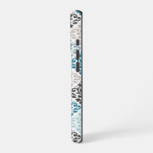Scroll Damask Muster Tees Browns White iPhone Hülle (Linke Seite)