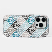 Scroll Damask Muster Tees Browns White iPhone Hülle (Rückseite (Horizontal))