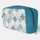 Scroll Damask Muster Tees Browns White Waschbeutel (Rechte Ecke)