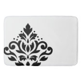 Scroll Damask Off-Set I Black on White Badematte (Vorderseite)