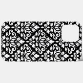 Scroll Damask White auf Schwarz Groß Muster Case-Mate iPhone Hülle (Rückseite (Horizontal))