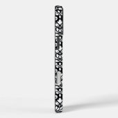 Scroll Damask White auf schwarzem Muster Case-Mate iPhone Hülle (Rückseite / Rechts)