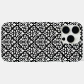 Scroll Damask White auf schwarzem Muster Case-Mate iPhone Hülle (Rückseite (Horizontal))