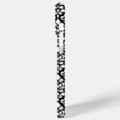 Scroll Damask White auf schwarzem Muster Case-Mate iPhone Hülle (Rückseite / Links)