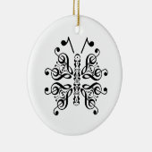 Scroll Design für Musical Butterfly Musiknote Keramik Ornament (Rechts)
