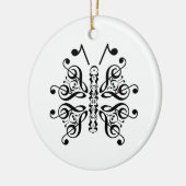 Scroll Design für Musical Butterfly Musiknote Keramik Ornament (Links)