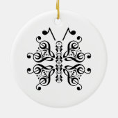 Scroll Design für Musical Butterfly Musiknote Keramik Ornament (Hinten)