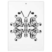 Scroll Design für Musical Butterfly Musiknote Klemmbrett (Rückseite)
