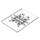Scroll Design für Musical Butterfly Musiknote Notizblock (Linke Seite)