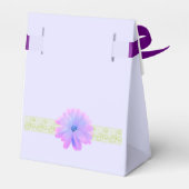 Scroll-Design mit violetter Blume Geschenkschachtel (Rückseite)