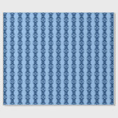 Scroll Dot in Blau Indigo Geschenkpapier (Flach)