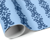 Scroll Dot in Blau Indigo Geschenkpapier (Rolleneckpunkt)