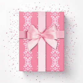 Scroll Dot in Pink Geschenkpapier