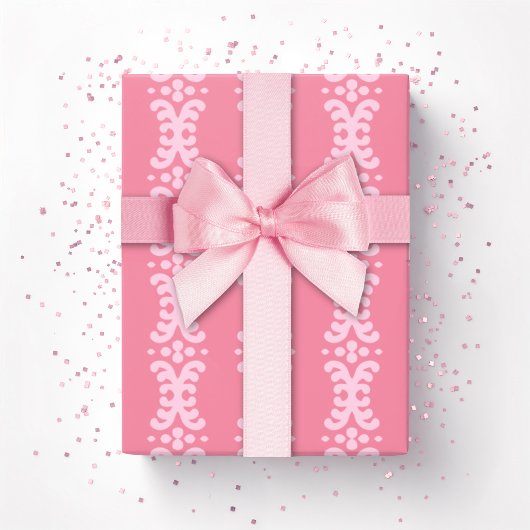 Scroll Dot in Rosa Geschenkpapier