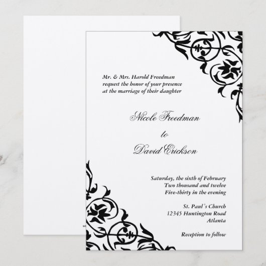 Scroll-Drehbuch Einladung (Vorne/Hinten)