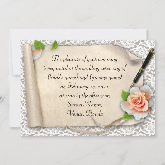 Scroll Einladung (Vorderseite)