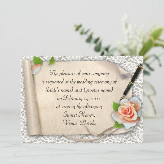 Scroll Einladung (Stehend Vorderseite)