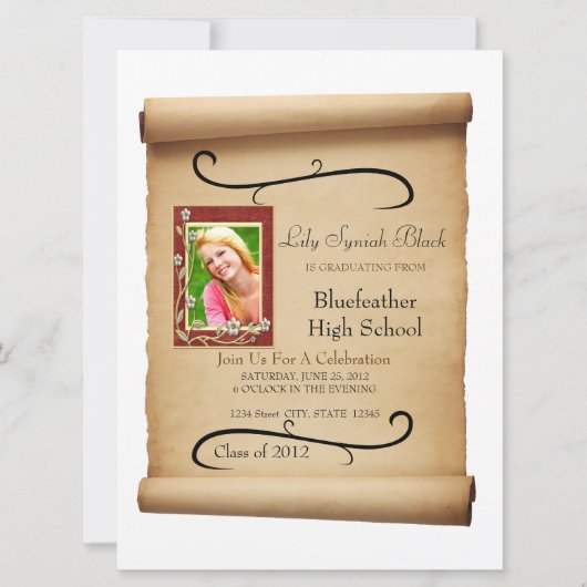 Scroll Einladung (Vorderseite)