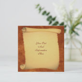 Scroll-Einladung Einladung (Stehend Vorderseite)