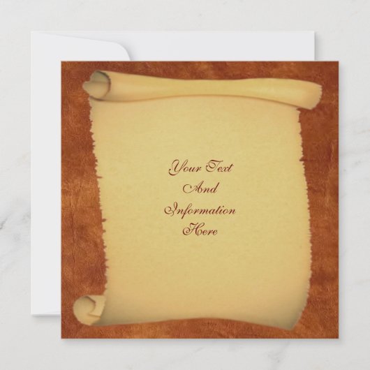 Scroll-Einladung Einladung (Vorderseite)