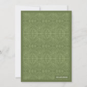 Scroll Fan Border (Olivenöl) Einladung (Rückseite)