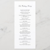 Scroll Frame Wedding Program Programm (Rückseite)