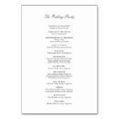 Scroll Frame Wedding Program Tischnummer (Rückseite)