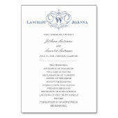 Scroll Frame Wedding Program Tischnummer (Vorderseite)