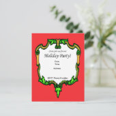 Scroll Holiday Party Einladungskarte Einladung (Stehend Vorderseite)