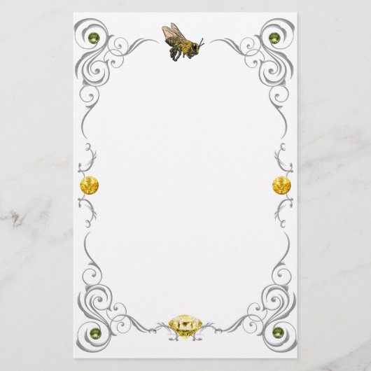 Scroll Honey Bee Briefpapier (Vorderseite)