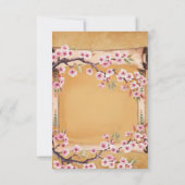 Scroll Japanese Cherry Blossom Wedding Save The Date (Rückseite)