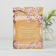 Scroll Japanischer Tscherry Blossom Engagement Par